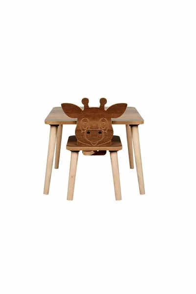 Ensemble de Bureau d'Activité pour Enfants avec Thème Girafe