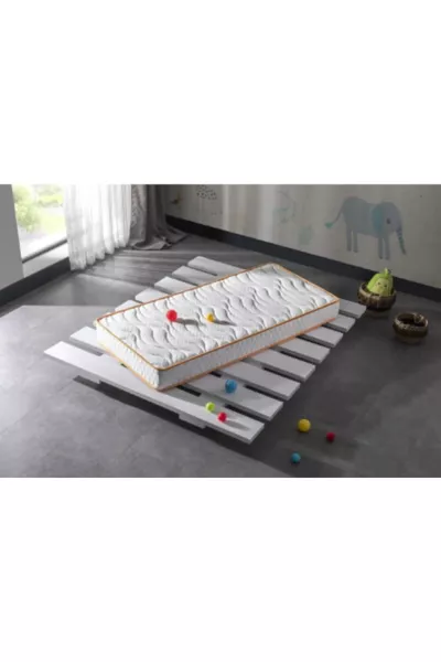 مرتبة أطفال من القماش القطني المضاد للبكتيريا | إسفنج ناعم، قابل للتنفس، أبيض