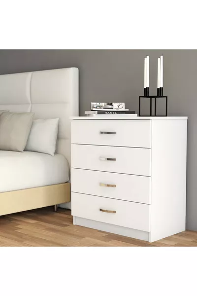 Şifonyer 4 Çekmeceli Beyaz - 