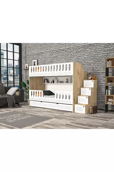 Membrane Bunk Bed Lefkas with Trundle