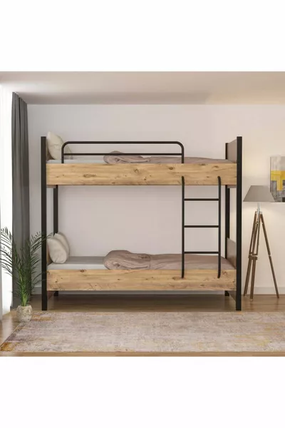 سرير طابقين معدني بأرجل معدنية برلين لغرفة الشباب وغرفة الأطفال