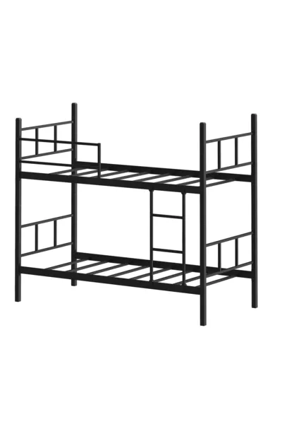 سرير بطابقين، سرير بطابقين دافني، سرير بطابقين معدني، قابل للفصل، سم أسود