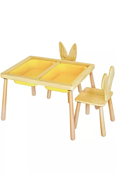 طاولة ألعاب حسية + كرسيان