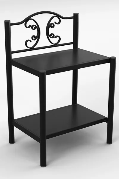 طاولة جانبية معدنية من نوع بيرو ريترو باللون الأسود