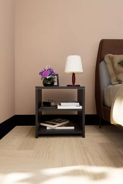 Eko Komodin Yan Sehpa Dekoratif Antrasit