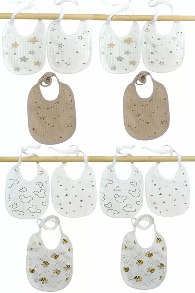 (PIECE) BEBEWİNİ % Organic Cotton Double-Layer Baby Bib