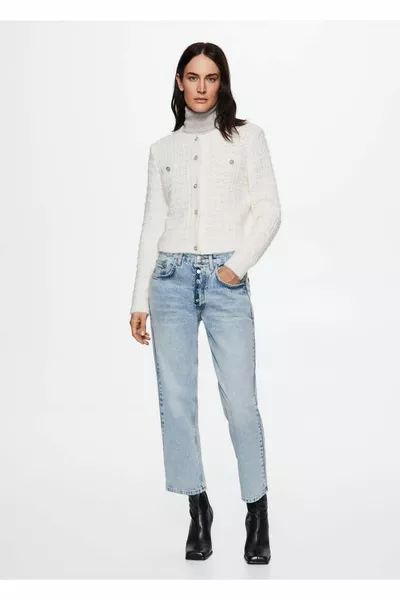 Jeans courts à coupe droite