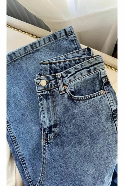 غسيل الثلج الأزرق للسيدات بالازو جين