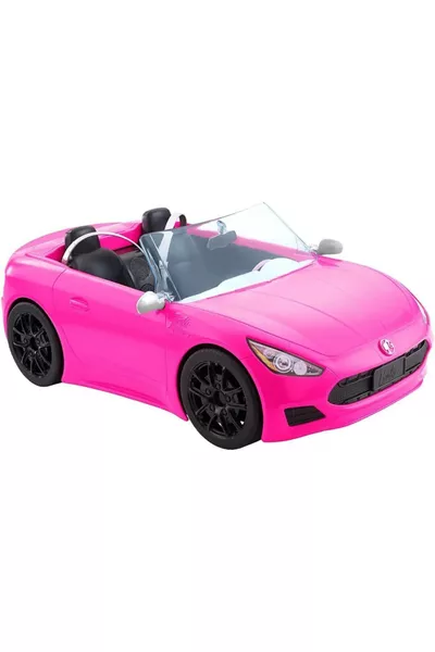 Voiture Barbie avec des roues tournantes et un toit ouvert, pour les enfants de 3 à 7 ans