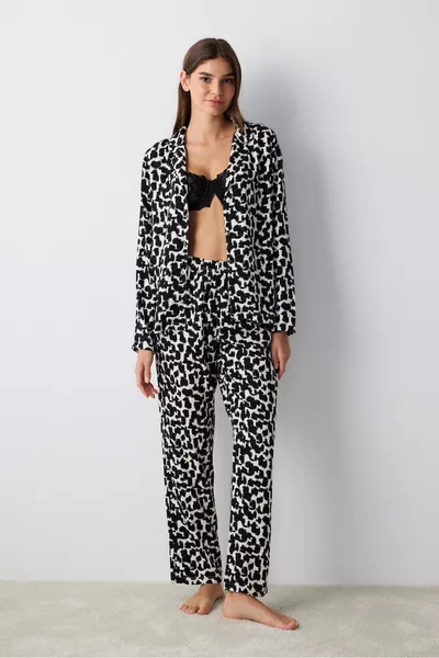 Aurora Multicolored Shirt and Pants Pajama Set