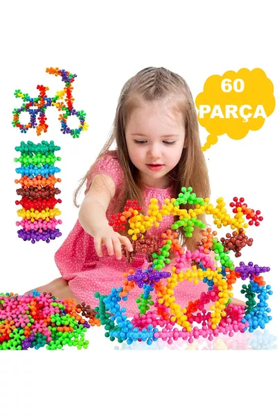 Комплект за създаване на молекули с 5 цвята, креативна играчка със снежинки, строителни блокчета (нова версия)