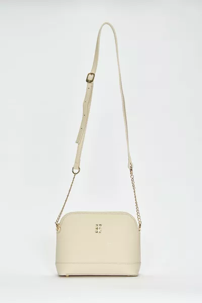 Sac à bandoulière imprimé femme beige 