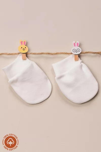 Унисекс бебешки ръкавички за новородени от органичен памук, комплект от 6 чифта