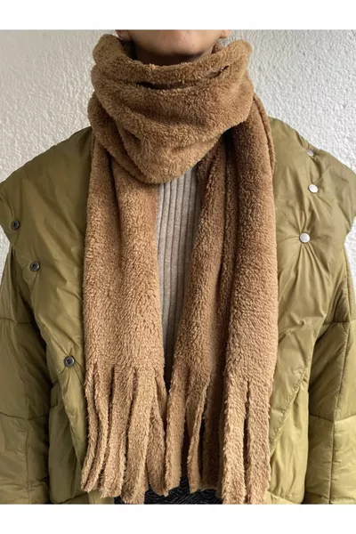 Écharpe en peluche pour femme