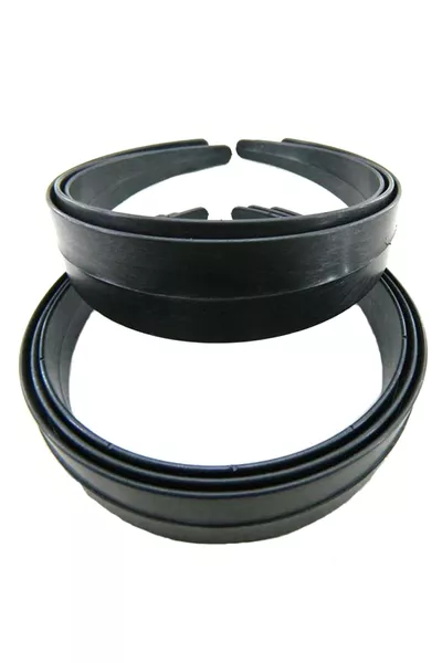 4 cm Plastic Raw Tiara Black Color 6 Pieces