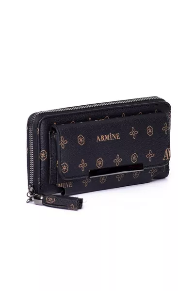 Портфейл C  Черен с принт