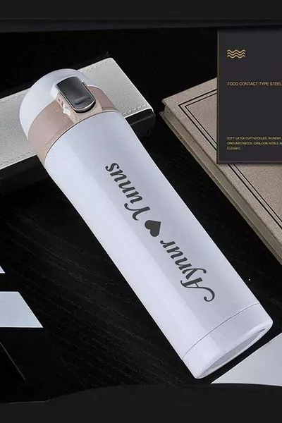 ترمس هدية بمناسبة يوم المعلمين مع طباعة اسم مخصص على الفولاذ المقاوم للصدأ سعة  ml