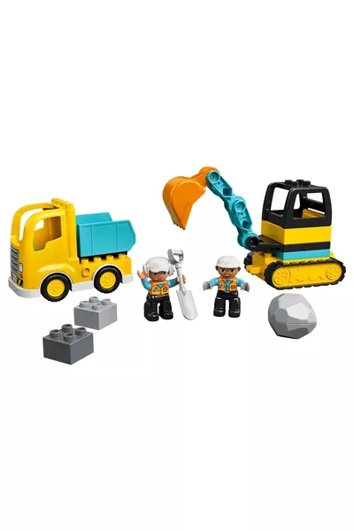 ® DUPLO® Città Camion e Escavatore a Cingoli + Set di Giocattoli Educativi (Pezzo)