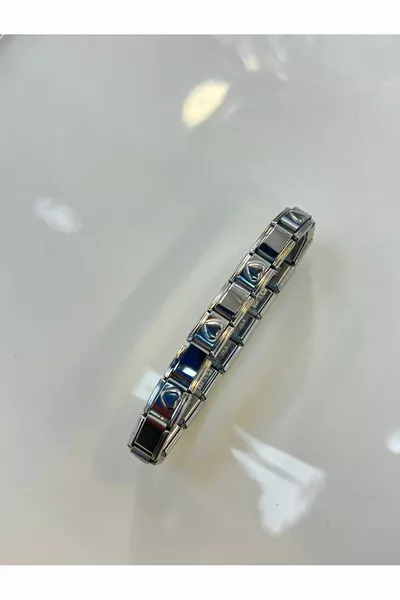 İtalyan Bileklik Kalp Desenli