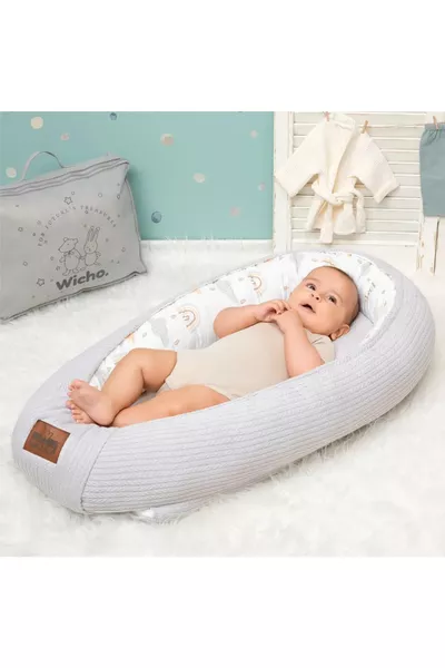 Babynest Premium USA certificato CPSA/CPC, senza piombo/fthalati, traspirante, 100% cotone. *grigio*