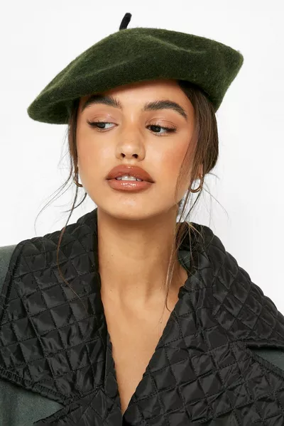 French Painter Australian Wool Felt Beanie Khaki