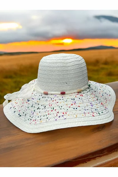 Chapeau de plage en paille pour femme