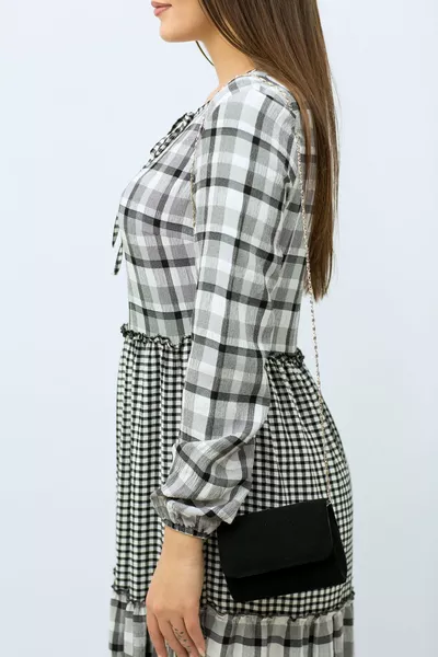 Borsa a mano donna in piccola pelle scamosciata nera