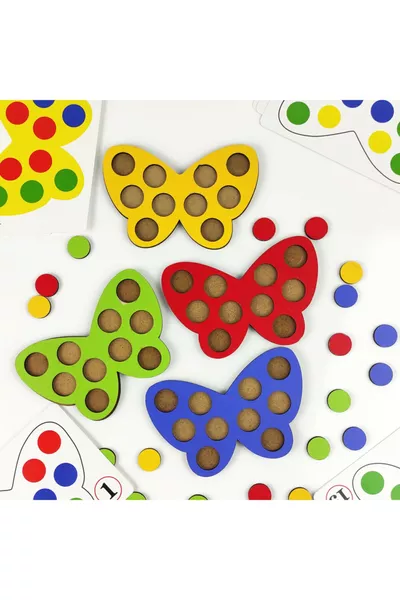 Jeu éducatif de papillon en mosaïque en bois, jeu de stratégie et de logique