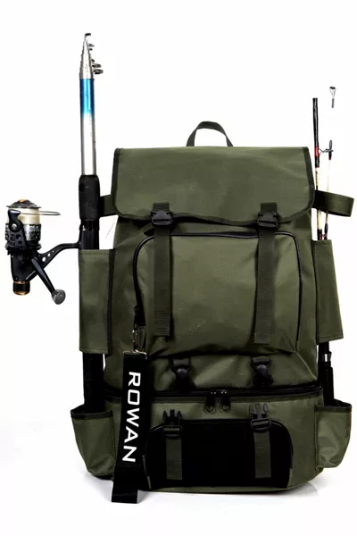 Thermal Sub-Compartment Khaki Rod-Fixed Camping and Fishing Rod, Rod Backpack **cm