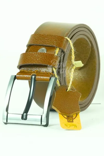 Genuine Buffalo Leather Men's Belt 4.5 cm Tan Jeans Casual Belt