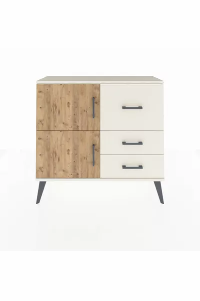 خزانة أرجس برافد واحد و3 أدراج و2 أبواب من حجر القمر والصنوبر/حجر القمر