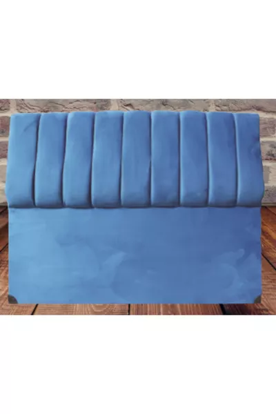 رأس Alc Sante من ريش Tay باللون الأزرق على شكل شرائح مزدوجة