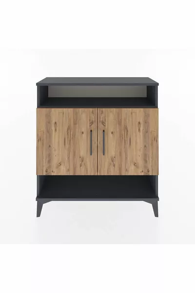 Arges Dresser 3 Shelves 2 Doors Anthracite-Pine