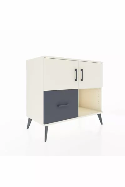 Hyperion Şifonyer 2 Raflı Tek Çekmeceli 2 Kapaklı  Aytaşı-Aytaşı/Antrasit