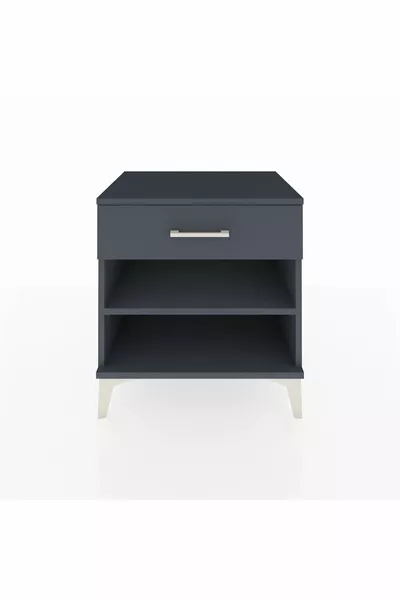 Hyperion Nachttisch mit einem Regal und einer Schublade Anthrazit-Anthrazit