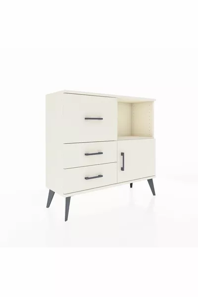 خزانة أرجس بروفية رف واحد، 3 أدراج، باب واحد، حجر القمر-حجر القمر