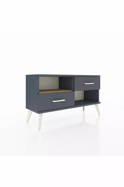 خزانة أرجيس بروف رف واحد ودرجين لون الفحم-الصنوبر/فحم