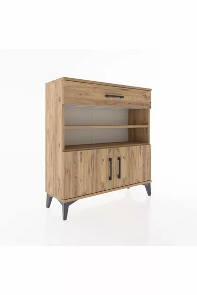 Аргес Шифоньер с 3 полками, одним ящиком и 2 дверцами, сосна-сосна