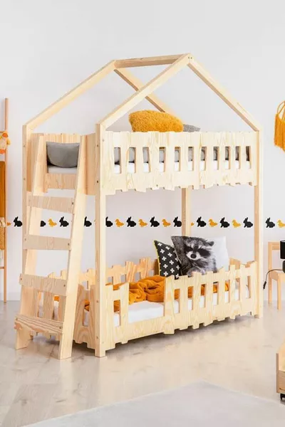 Markaawm Montessori Bunk Bed Baby Crib Children's Bed Tower