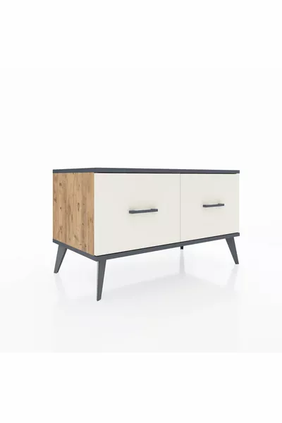 Комод Hyperion с 2 ящиками, сосна-антрацит/каменная пыль