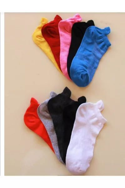 جوارب قصيرة ملونة مختلطة 8 أزواج