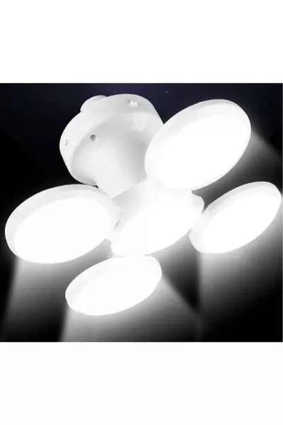 Круглый солнечный светодиодный кемпинговый фонарь – Исилдак – Зарядка через USB / Дневной свет – 5 лопастей – °