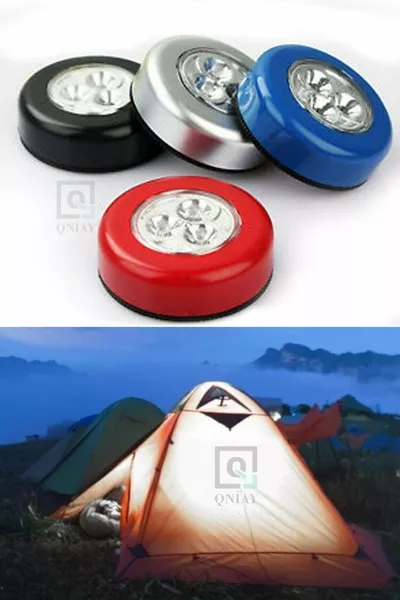 Светильник для палатки с сенсорным управлением, на батарейках, цветной (1 шт.) Для кемпинга, путешествий, портативное освещение