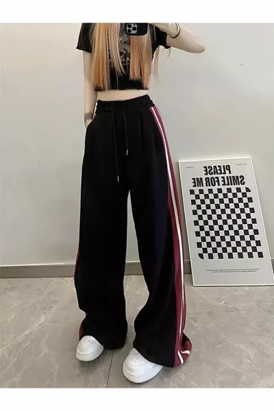 Pantalon de survêtement à blocs de bandes K Harajuku