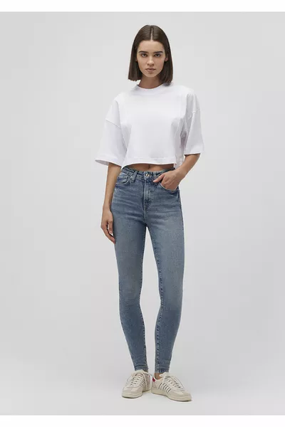 Serenay Gold Shape Мъгливо Индиго Синьо Дънки 