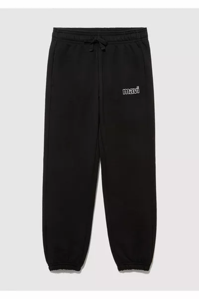 Black Sweatpants with Logo 