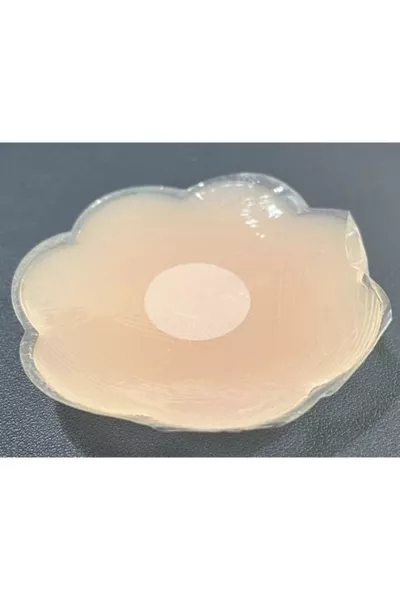 واقي حلمة سيليكون بلون البشرة بنقشة زهور، زوج واحد