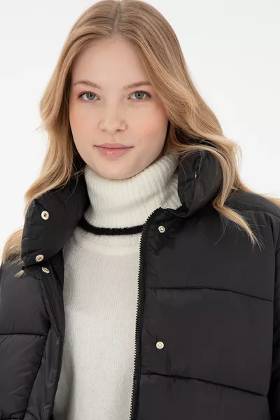 Manteau noir pour femme 