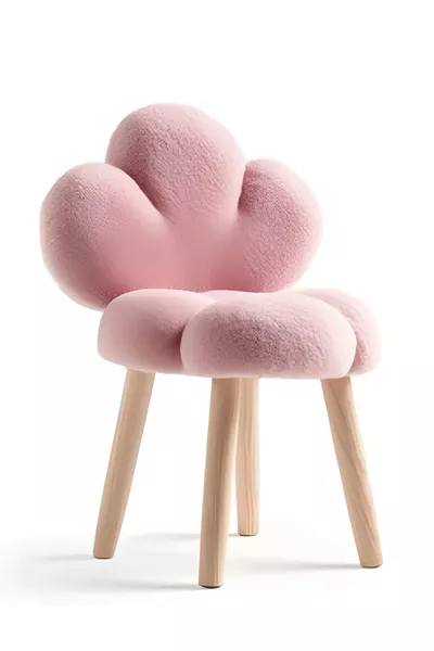 كرسي أطفال على شكل زهرة ناعمة كالبتلة