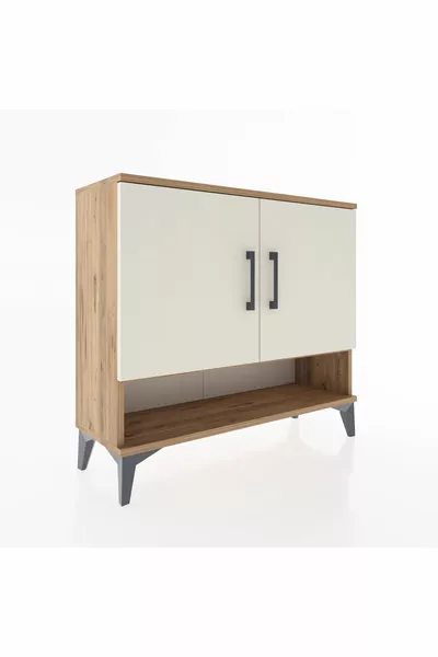 أرجس خزانة 2 رف 2 باب خشب الصنوبر-حجر الصوان